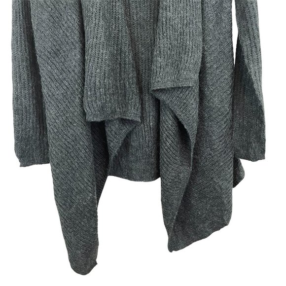 Joe Fresh grey charcoal cascade open front flyaway cardigan extra small MSRP 39 - Picture 7 of 12